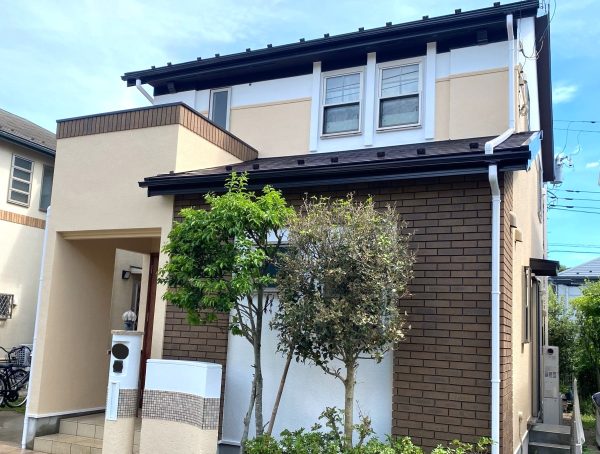 習志野市藤崎 築15年一戸建ての屋根外壁塗装工事（無機塗料）