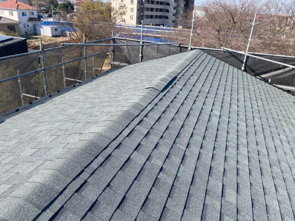 八千代市大和田新田　陶器瓦屋根 アスファルトシングル葺き替え