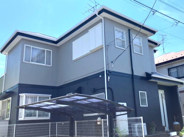 【松戸市根木内 外壁・屋根塗装】モルタル外壁とスレート屋根をフッ素塗料で高耐久リフォーム|A様邸施工事例