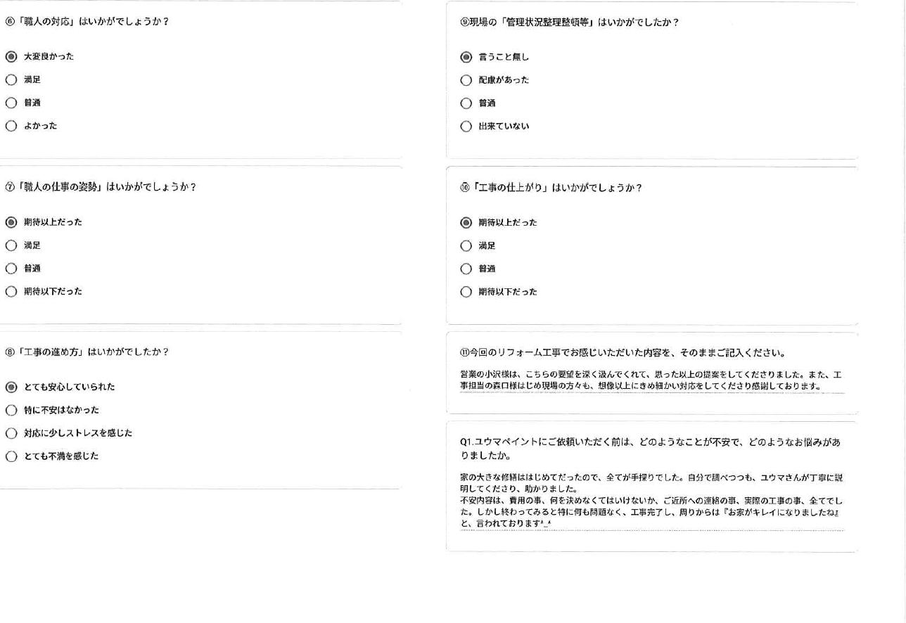 千葉県船橋市高根台でシリコン塗料で外壁塗装工事を行ったお客様の声
